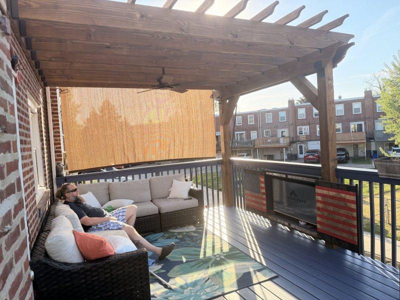 Finished custom pergola build